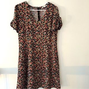 Loft floral vneck dress